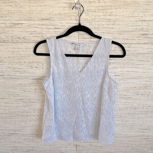 NINE WEST BLU/WHITE TANK BLOUSE